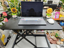 全品屋升降电脑桌站立办公书桌显示器升降支架台式工作台桌 【七档手动升降】-曜石黑 健康办公 实拍图