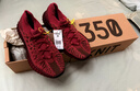 阿迪达斯YEEZY350魔鬼辣椒椰子透气男女新年红休闲鞋GW6945 44.5 实拍图