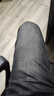 真维斯（Jeanswest）牛仔裤男2026春夏柔软棉弹修身小脚裤潮流时尚印花男长裤深蓝33 实拍图