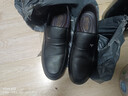 蜻蜓牌【100%全牛皮】男士皮鞋商务休闲真皮防滑软底软面中老年爸爸鞋真皮透气套脚舒适耐磨真皮百搭鞋子 黑色 41 实拍图