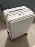 翰采大容量行李箱可上飞机前开盖登机箱小型密码箱旅行箱拉杆箱皮箱 奶白色【明日达/送上门】前置易取/数码安心 20英寸 【可登机】较小日常不推荐 实拍图