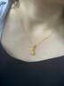 宝蒂兹（Potticy）足金百转呈祥吊坠女 黄金镶嵌款平安扣挂坠项链送女友老婆礼物 百转呈祥黄金吊坠 约0.5克 实拍图