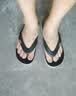 卡骆驰（CROCS）贝雅卡骆班运动拖鞋男鞋女鞋居家夹脚平底人字拖鞋|205393 白/深蓝-126 37 /38(230mm) 实拍图