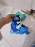 361°儿童轮滑鞋男童女童初学者溜冰鞋直排轮旱冰鞋八轮全闪 蓝色 M码 实拍图