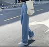 翊尚美高腰牛仔裤女薄款直筒宽松阔腿裤子女夏季新款休闲裤女学生小个子 浅复古蓝【三扣腰围可调节】 32 【推荐151-160斤】 实拍图