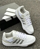adidas ENTRAP美式校园风运动少年感复古篮球风板鞋男女阿迪达斯   白色/暗银金属/树脂黄   38 实拍图