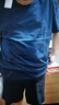 【京东直采】重磅纯棉 圆领短袖男款t恤衣服女士t恤服装真5折专场 藏青（短袖） 5XL （190-210斤） 实拍图