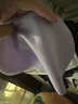 李宁（LI-NING）泳帽男女加大护耳护长发游泳帽不勒头舒适防水硅胶成人泳帽4123紫 实拍图