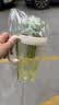 【京东物流】水杯冰霸吸管杯高颜值学生茶水分离大容量杯子 肚肚杯1个-浅绿色 实拍图
