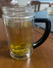 希诺双层玻璃杯带把手高档泡茶杯子男家用办公透明水杯XN-9321 435mL 实拍图