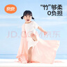 良良儿童夏凉被婴儿盖被宝宝毯子午睡幼儿园空调盖毯竹纤维冰丝毯 冰丝毯-听雨粉 115*125cm 实拍图