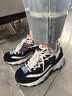 斯凯奇（Skechers）七夕女鞋夏季小白鞋蕾丝休闲运动熊猫鞋黑色增高厚底老爹鞋 黑色/白色/BKW 40 尺码偏大，建议选小半码 实拍图
