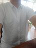 极麻清新基础短袖棉麻衬衫男士休闲青年夏季宽松半袖亚麻衬衣 白色 XXXL（180-195斤左右） 实拍图