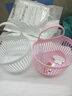 可爱壁挂式首饰盒收纳多功能厨房浴室小挂篮免打孔挂墙首饰盒小号 粉色+白色大嘴挂壁收纳盒 实拍图