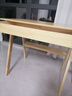 华舟实木书桌简约小户型家用写字桌台式电脑桌卧室学习桌 0.8米原木色 实拍图