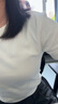 优衣库合作款/女装圆领T恤/短袖正肩大师T素色483456 483456/40奶油色 S 实拍图