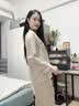 LULU CARTER赵露思同款真丝睡衣轻奢高级感女甜美休闲宽松波点家居服礼盒套装 香槟色-长袖长裤 L 建议 100斤-120斤 实拍图