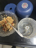 绞肉机小型打蒜器家用绞蒜切蒜器多功能辅食料理机电动蒜泥神器蒜蓉机自动切菜机压蒜器 宝蓝色- 0.26L （升级大电机） 实拍图