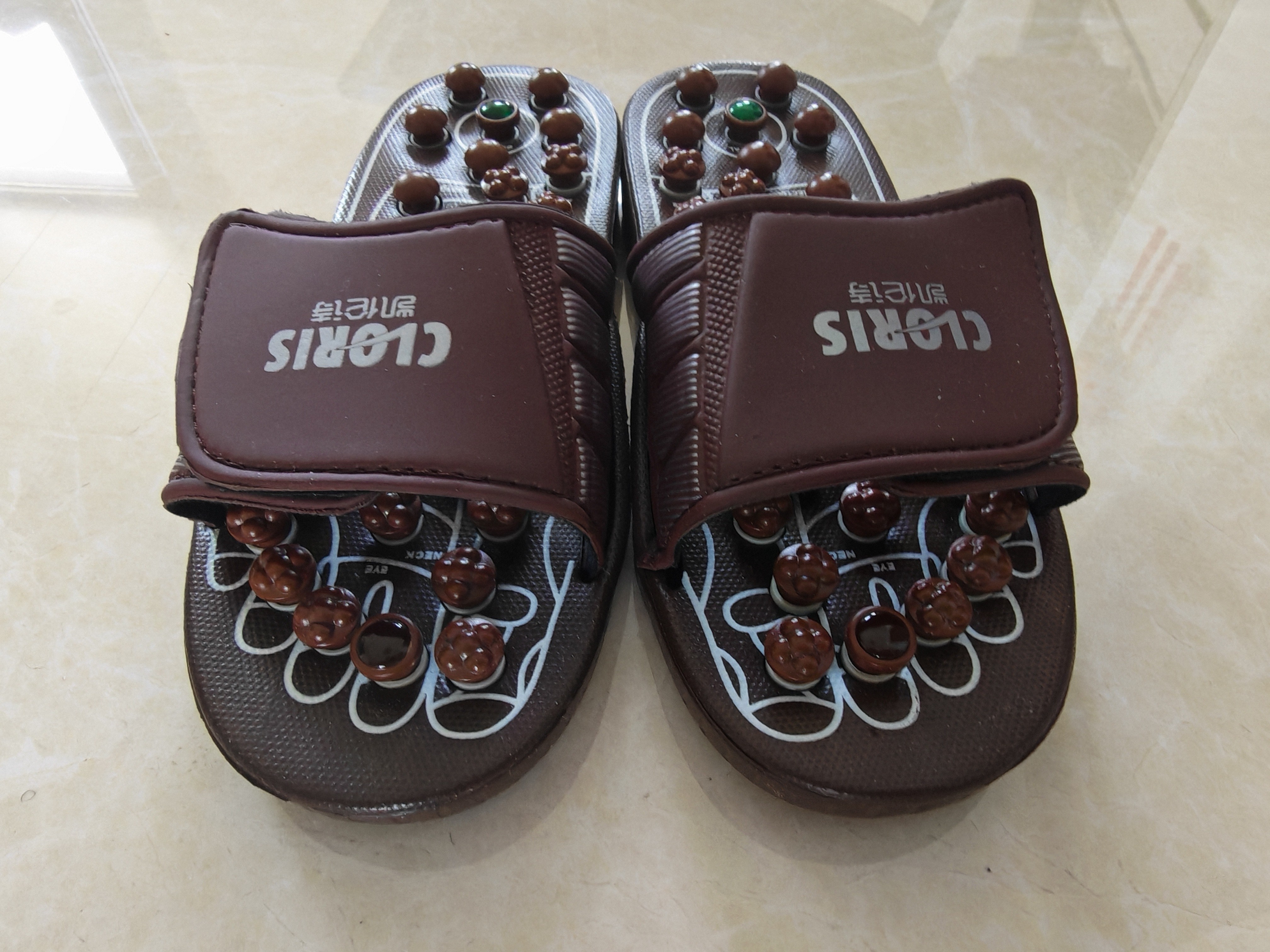 凯伦诗（CLORIS）穴位养生按摩鞋 玉石按摩拖鞋 送父母生日礼物 送老婆送老公礼物M108-S 实拍图