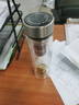 橡暮 显温大容量双层玻璃杯耐热防爆泡茶水杯子男女士户外茶杯车载 【显温钢本色长茶漏】 800ml 实拍图