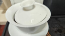 金镶玉 功夫茶具茶壶 盖碗羊脂玉白瓷大号家用泡茶碗 甜白盖碗 实拍图