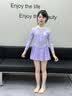 361°儿童泳衣女童女孩连体裙式长袖平角小中大童游泳衣公主裙泳装 实拍图
