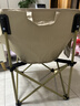 探险者（TAN XIAN ZHE）户外折叠椅露营椅子月亮椅便携折叠桌椅高靠背躺椅小凳子钓鱼椅 经典舒适款卡其【3重绷带加固】 实拍图
