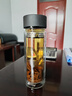 富光双层玻璃杯水杯男女车载家用高硼硅玻璃杯泡茶杯带茶隔玻璃杯子 黑色 320ml 双层玻璃直杯 实拍图