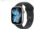 Apple/苹果 Watch S11 智能手表GPS款46毫米深空灰色铝金属表壳黑色运动型表带M/L MEVP4CH/B 实拍图