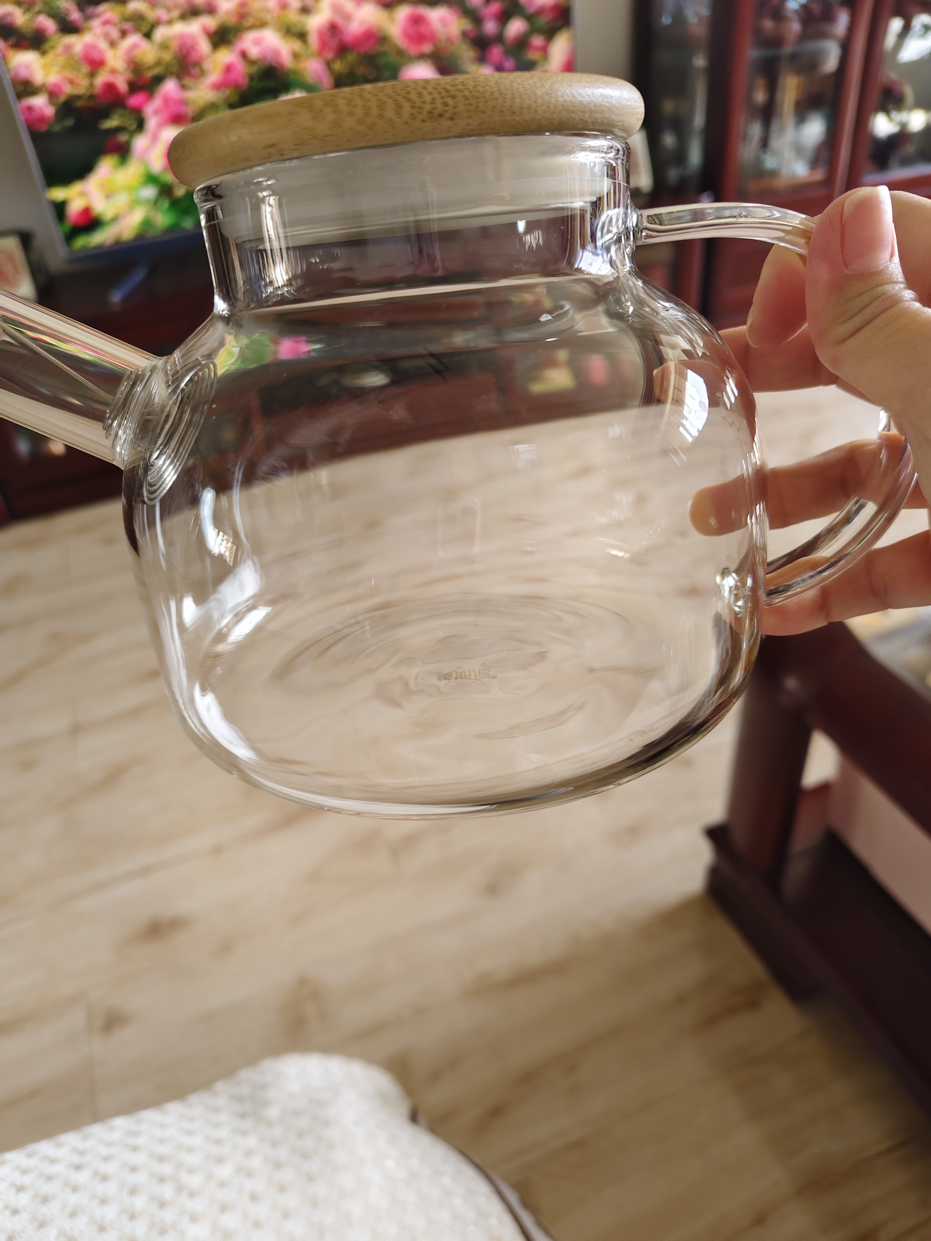 美斯尼 玻璃茶壶泡茶壶花果茶冷饮凉水壶加厚耐热烧水壶家用茶具套装 单壶 ( 3-5人 ) 1000ml 实拍图