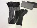 绫天生丝滑绫lingerie「秘」蕾丝过膝长筒袜性感超薄高筒袜黑丝女 秘-「木槿花蕾丝」White羽白 1双 均码 「155cm~183cm」 实拍图