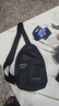 运动跑步包男休闲斜挎包手机包防泼水健身包女单肩包 黑色 实拍图