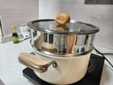小熊（Bear）0涂层钛陶瓷汤锅+蒸笼 24cm奶锅炖锅蒸锅燃气灶通用JG042-P03 实拍图