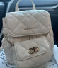 CHARLES&KEITH菱格大容量柔软多用背包书包双肩包包女包生日礼物CK2-60151400 Cream奶白色 S 实拍图