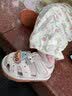 婧麒（JOYNCLEON）婴儿鞋子夏季幼儿男童女宝宝学步鞋叫叫儿童凉鞋一岁软底布鞋 婴儿叫叫鞋（灰色） 17 码  内长12cm 实拍图