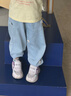 班喜迪女童牛仔裤夏季2026新款宝宝莱赛尔裤子夏装儿童休闲防蚊裤春秋款 蓝色 120 实拍图