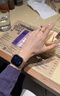 Apple/苹果 Watch S11 智能手表GPS款46毫米银色铝金属表壳雾紫色运动型表带M/L MEVX4CH/B 实拍图