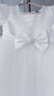 罗蒙毕业演出主持人礼服女童毕业白色公主裙生日花童钢琴 白色140 实拍图