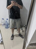 :CHOCOOLATEit美式破洞牛仔短裤男士夏季新款潮牌痞帅五分裤子 复古蓝 31 实拍图
