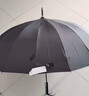 天堂伞 抗风双人雨伞长柄 16骨大号半自动直杆晴雨两用伞商务伞 云炭黑 实拍图