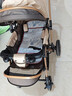 安贝尼 婴儿推车可坐可躺双向推行小孩手推车四轮减震可折叠BB车 至尊版-卡其色四轮橡胶+四轮减震 实拍图