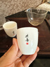 极素德化羊脂玉小茶杯白玉陶瓷茶杯薄胎白酒杯带字禅意家用主人杯单杯 黑字凝香杯-静修 实拍图