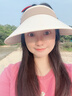 目丸防晒帽子女夏季大檐遮脸太阳帽UV防紫外线空顶骑车可折叠遮阳帽子 米色 拼色遮阳帽 实拍图