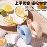 COOKSS婴儿学吃饭训练叉勺一岁宝宝自主进食PPSU勺子辅食儿童餐具套装粉 实拍图