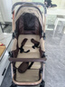 奔昂 婴儿推车可坐可躺轻便避震宝宝折叠婴儿车双向BB童车手推车 升级卡其+一键单手收+可坐躺+可双向推行+四轮高配 实拍图
