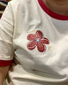 班尼路（Baleno）短袖T恤女2026年夏季新款撞色宽松纯棉休闲可爱舒适校园风上衣 实拍图