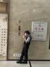罗蒙男童礼服套装西装儿童国风新中式刺绣马甲毕业演出服 黑色140 实拍图