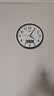 康巴丝（Compas）挂钟 创意时尚时钟 日历石英钟客厅卧室挂表c2855Y 黑色 26cm 实拍图