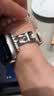 腕美主义适用苹果s11手表滑梯拼皮表带watch s10金属滑梯扣apple watch s9透气表链se3女款高级感替换腕带 【滑梯款拼皮】-银-奶白皮+银色连接器 适用：iwatch11代10代【 实拍图