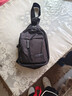 【已售300万】新款男女皮革触感胸包休闲时尚牛津布单肩包斜挎包 双层-黑色（高性价比） 实拍图